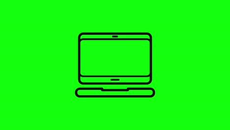 Laptop-Pc-computer-icon-green-screen